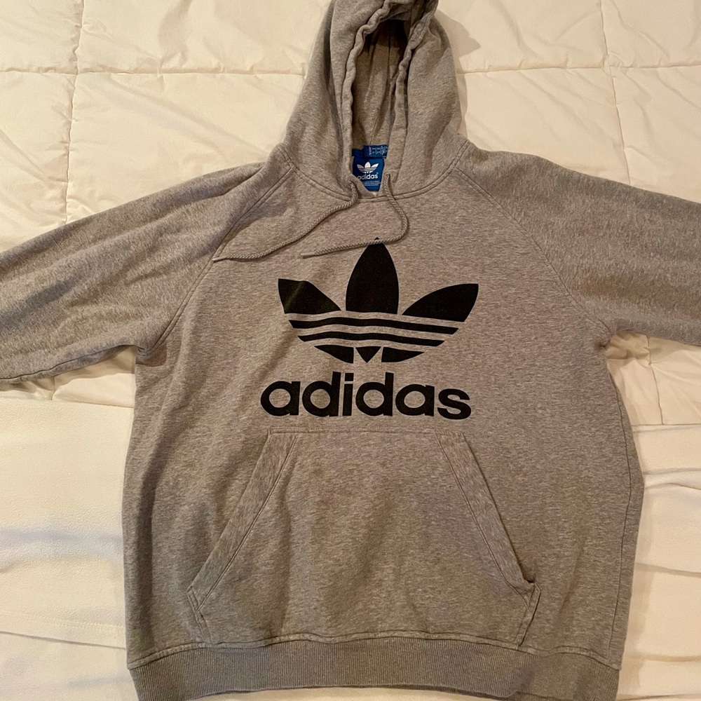 XL gray adidas hoodie